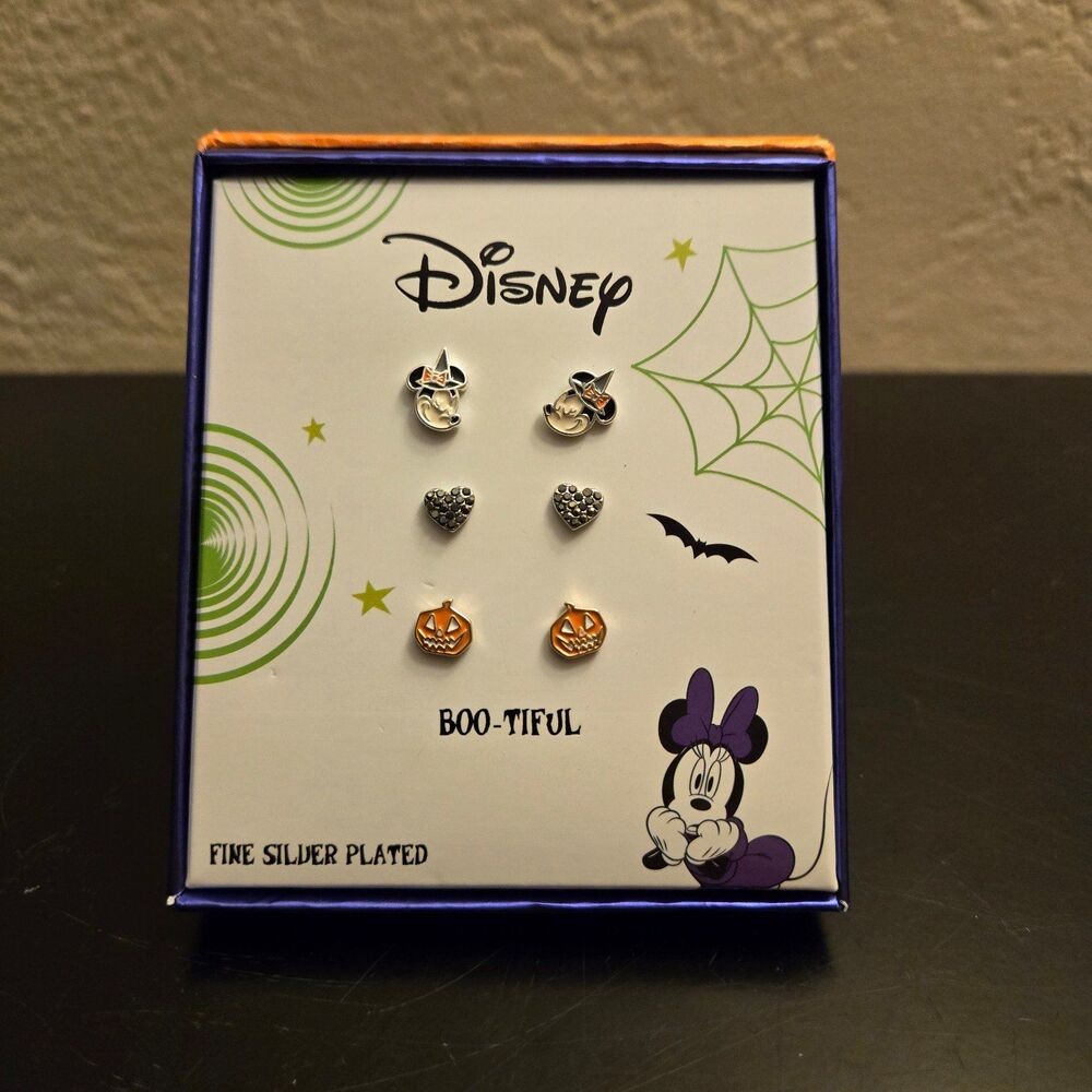 Disney Boo-Tiful Halloween Silver Plated Earings